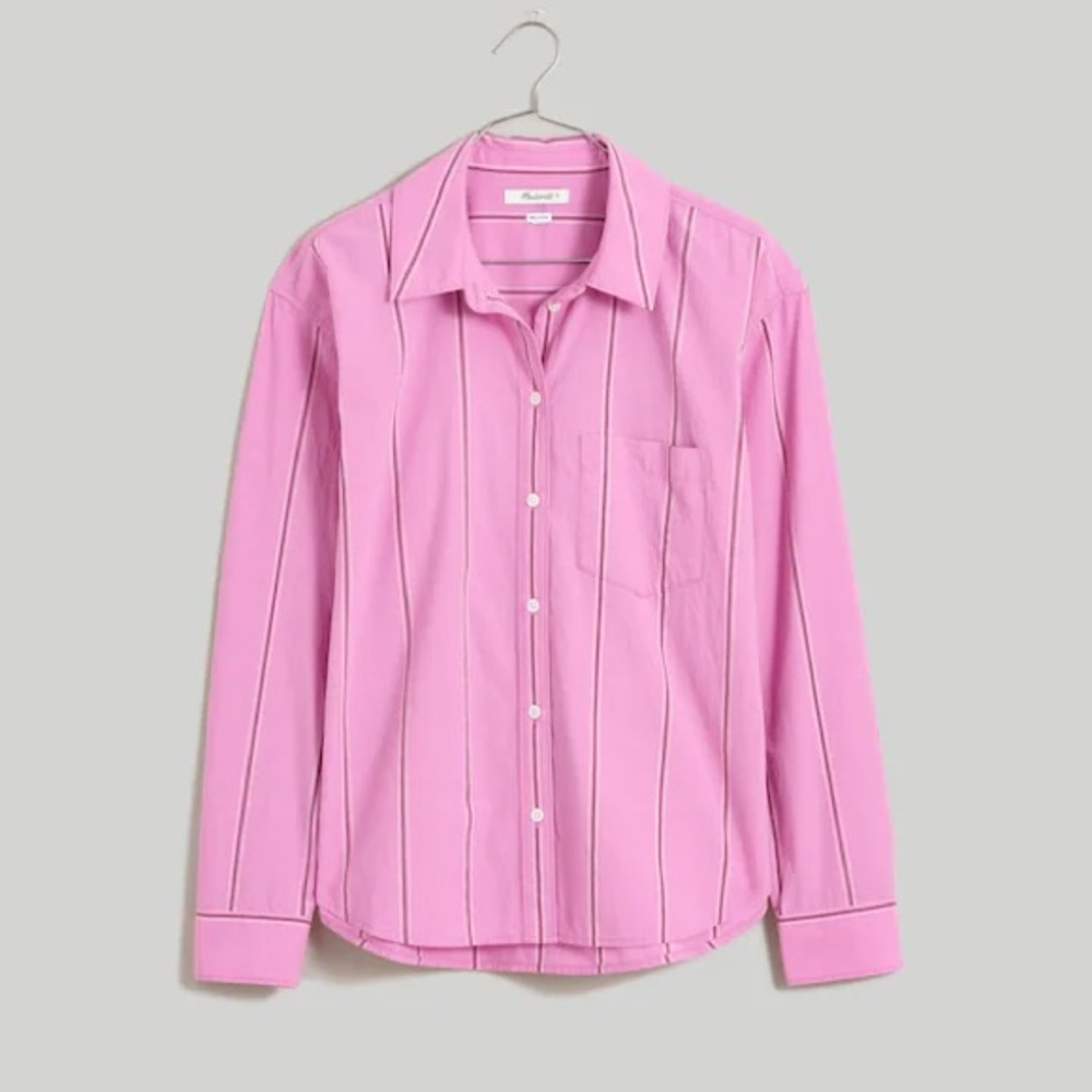 Madewell Signature Poplin Oversized Boyshirt in Stripe
Light Petunia
Size Large - Picture 6 of 6